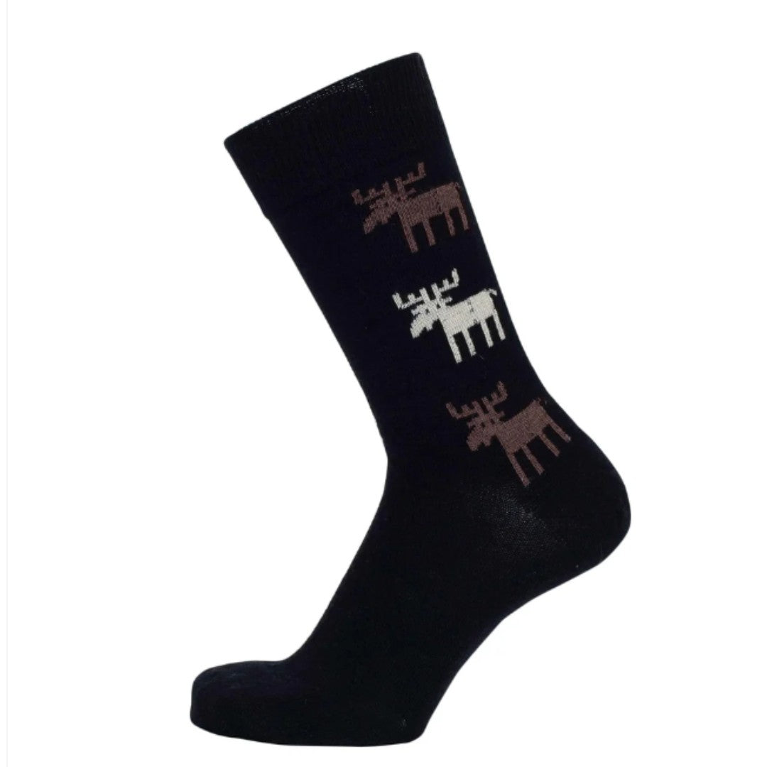 Moose Black Socks Uk2 - Uk5.5
