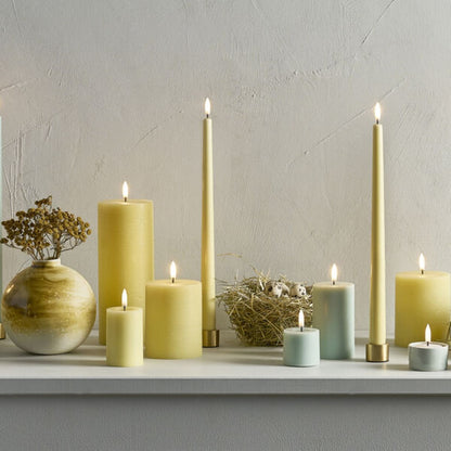 Pack od Two Taper Candleholders in Matte Brass