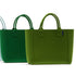 Felt Tote Bag in Deep Green