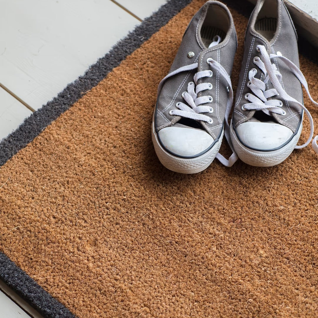 Large Coir Doormat with Three Stripes