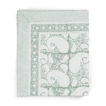 Large Paisley Pattern Tablecloth in Rose