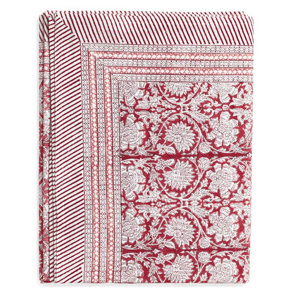 Large Paradise Pattern Tablecloth in Red