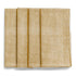 Set of 4 Napkins with Paradise Stripe Pattern in Lion Yellow
