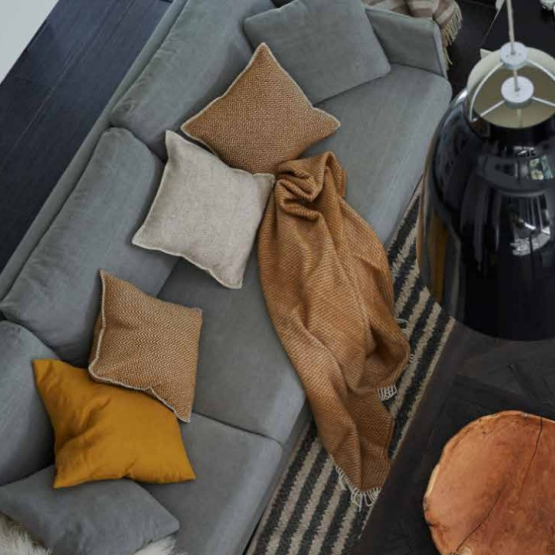 CHEVRON Caramel Wool Throw