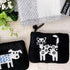 Cat zipped coin Felted Purse