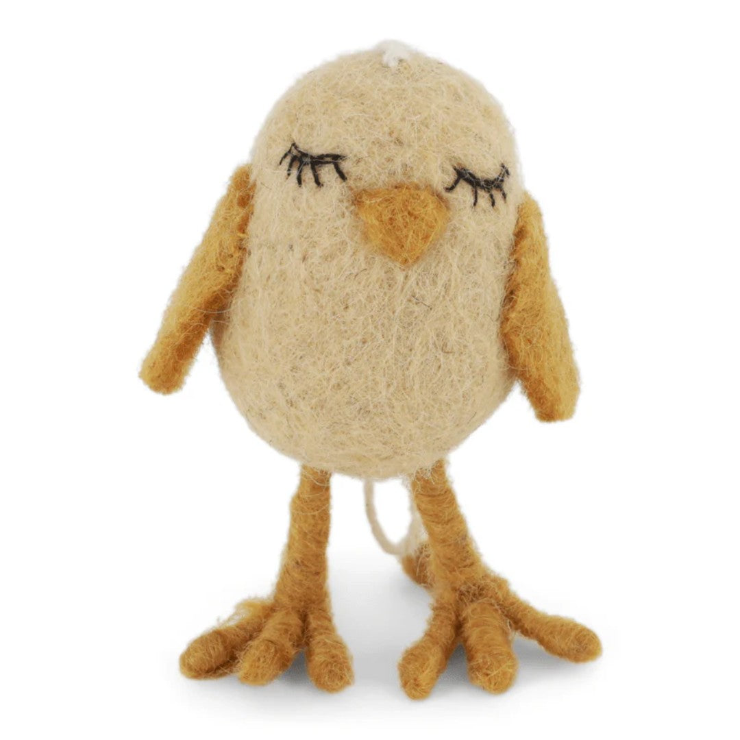 Yellow Felt Chicken Dreaming