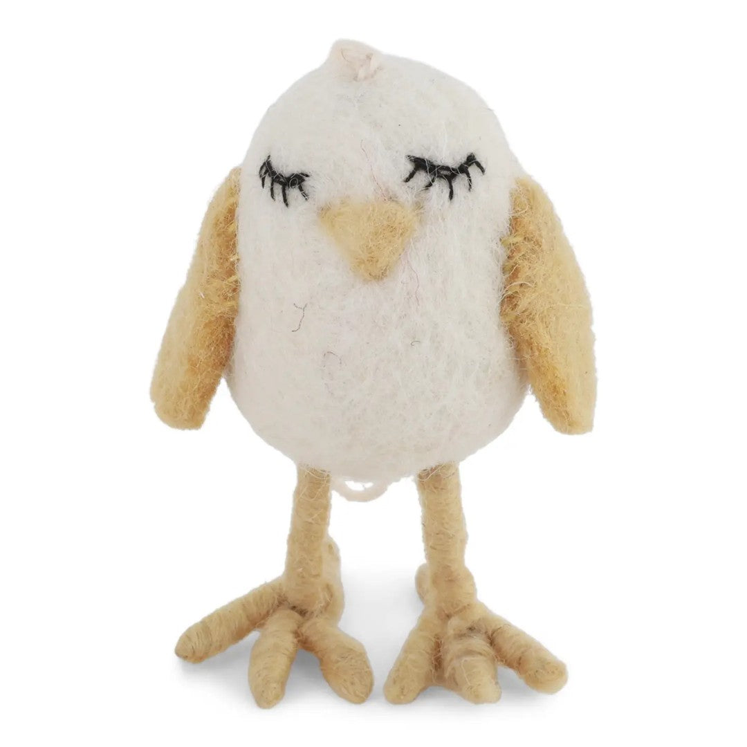 White Felt Chicken Dreaming