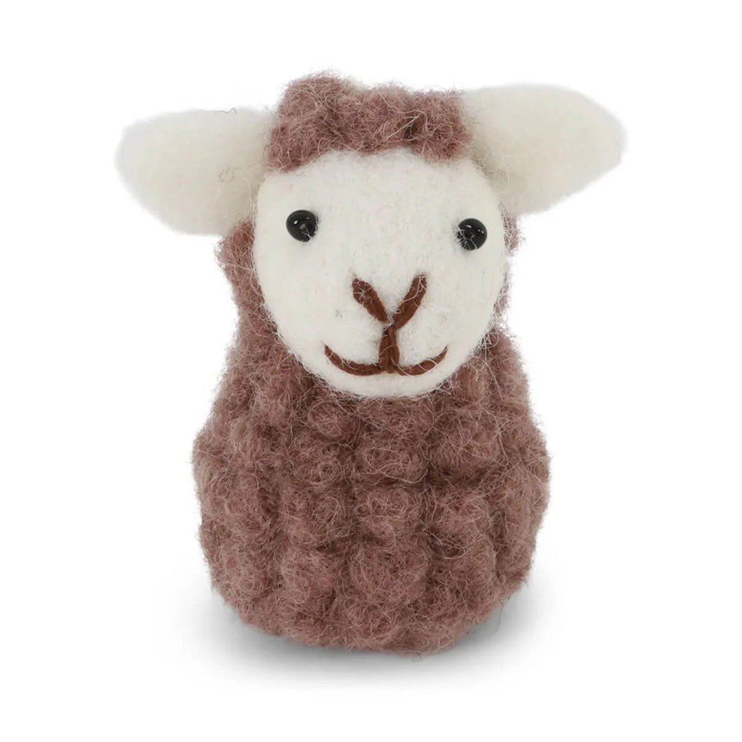 Felt Sitting Sheep in Lavedner