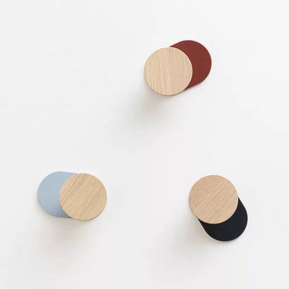 Red Round Geometric Coat Hook
