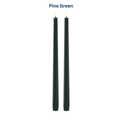 Medium Smooth Slim Taper Candles 32cm in 8 Colours