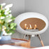 White Tripod High Soaptreated Oak Legs with Steel Burner
