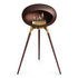 Mocca Tripod High Smoked Oak Legs with Rosegold Burner