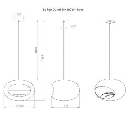 Mocca Rosegold Sky - 4 Pole Lengths
