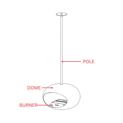 Black Sky with Steel Burner - 4 Pole Lengths