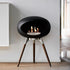 Mocca Tripod Low Smoked Oak Legs with Rosegold Burner