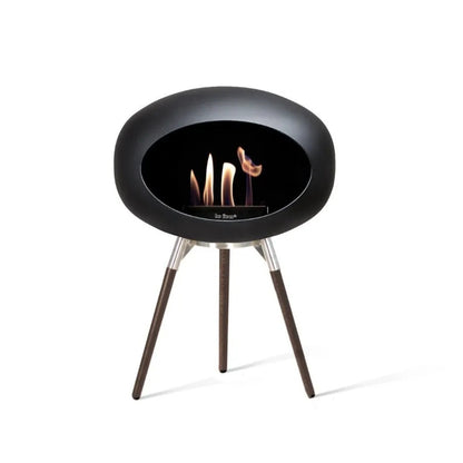 Mocca Tripod Low Smoked Oak Legs with Rosegold Burner