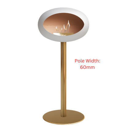 White &amp; Rosegold One Leg High - Two Pole Sizes