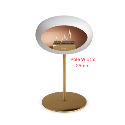 White &amp; Rosegold Ground Low - Two Pole Sizes