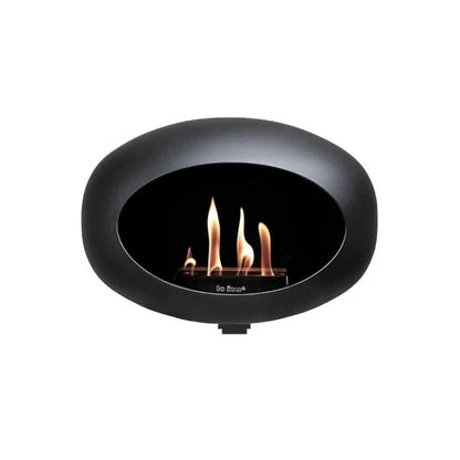 Black Wall with Steel Burner