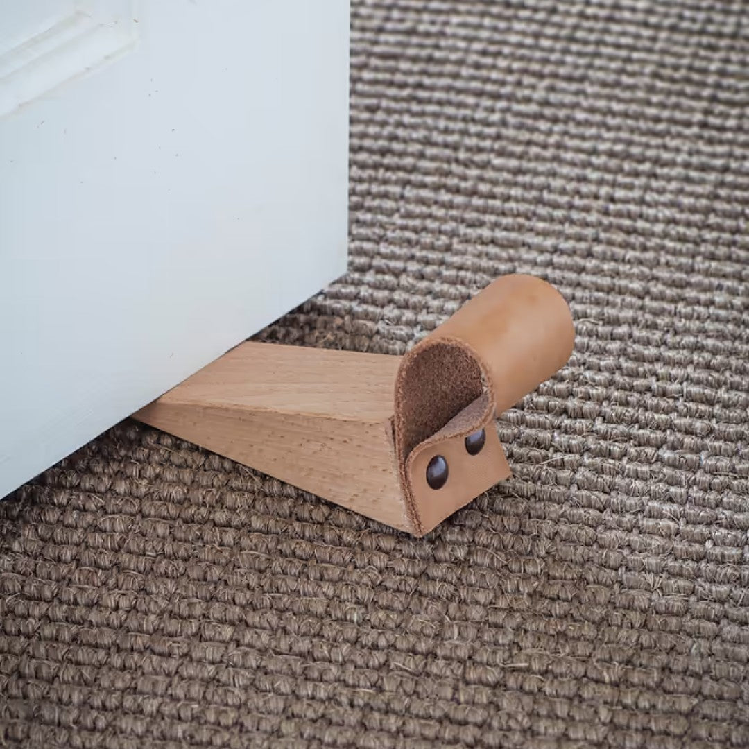 Small Door Wedge with Leather Strap