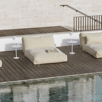 Outdoor Side Table in Silk Gray