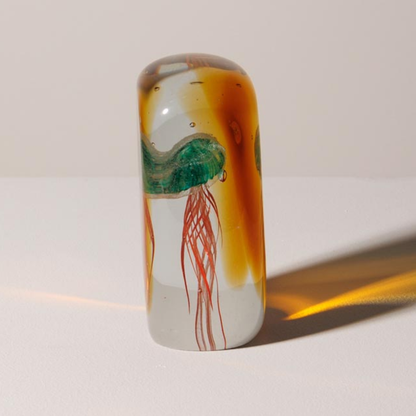 Glass Paperweight Jellyfish in 5 Colours