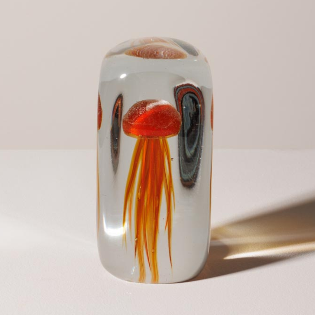 Glass Paperweight Jellyfish in 5 Colours