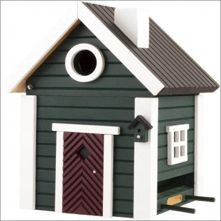 Dark Green Bird Feeder and Nesting Box