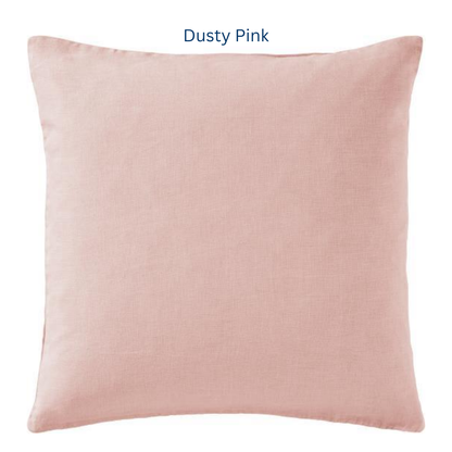 Stone Washed Linen Cushion 50 x 50cm in 10 colours