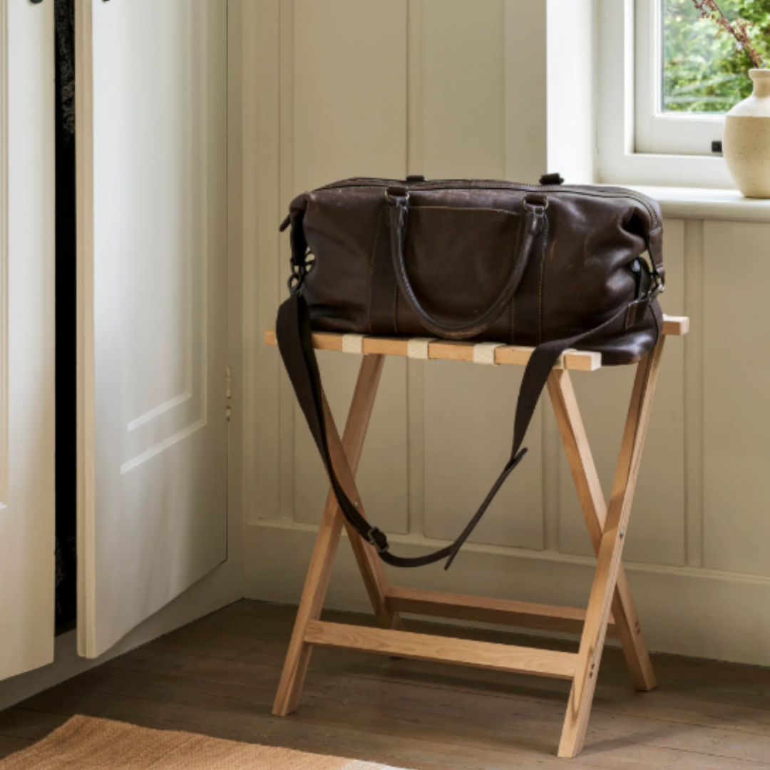 Folding Luggage Rack in Beech