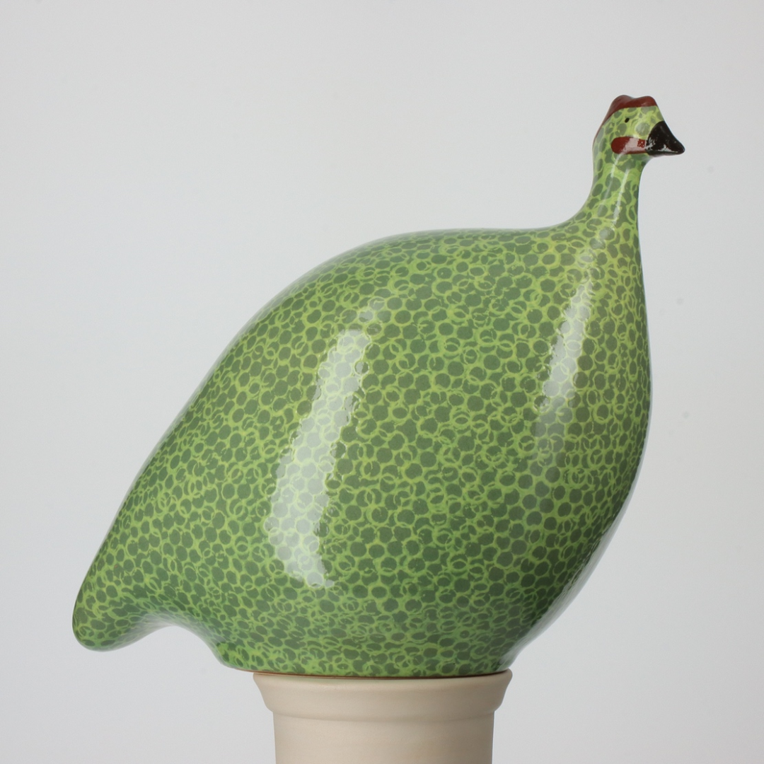 Green Speckled Yellow Guinea Fowl