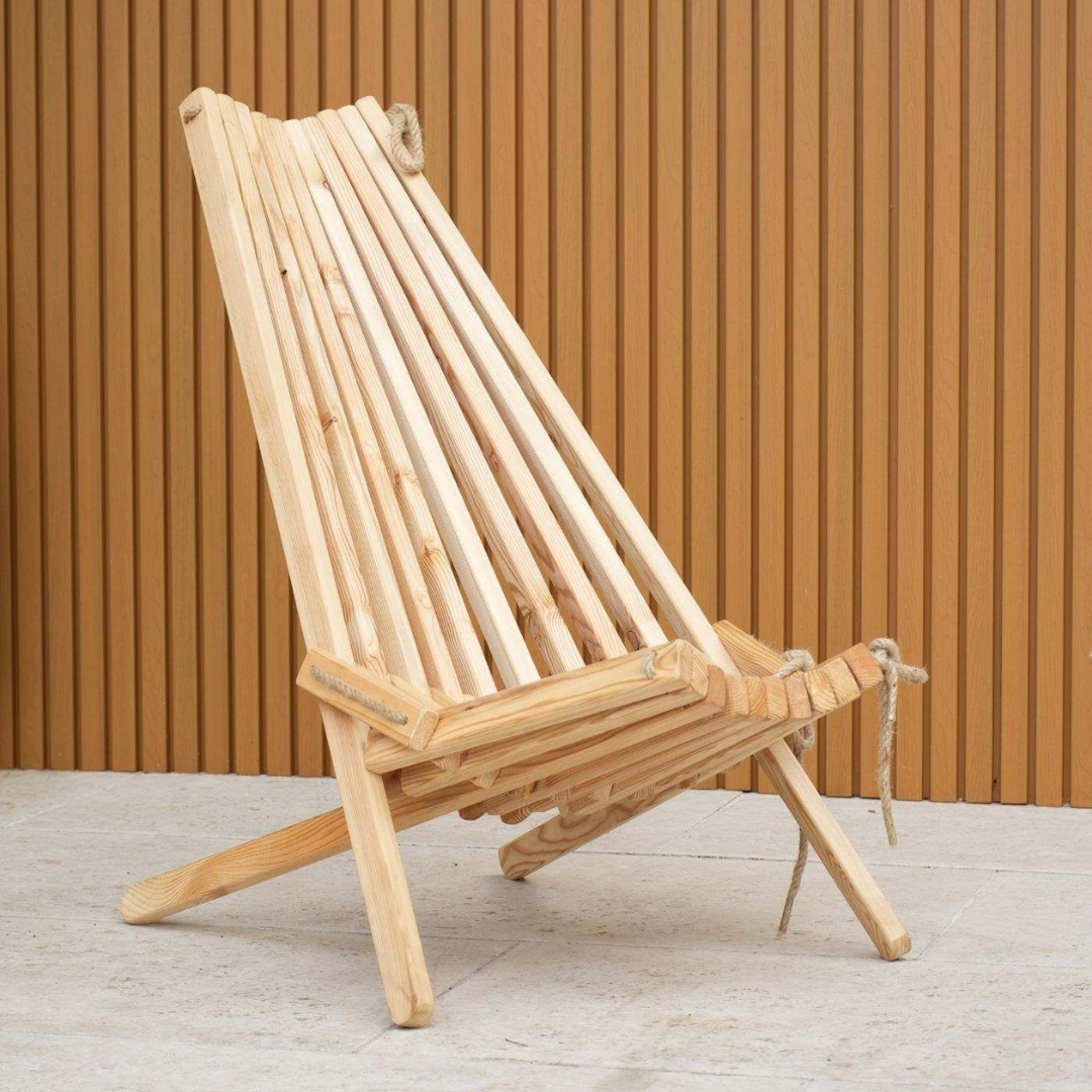 Larch Eco Chair and Matching Footstool
