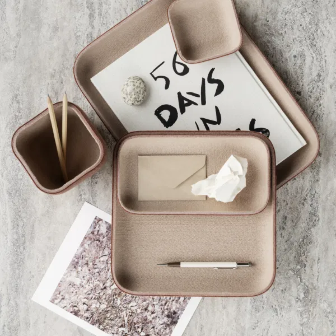 Mushroom Felt Storage Trays in 3 Sizes