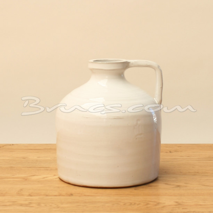White &amp; Grey Ceramic Bottle in 2 Sizes