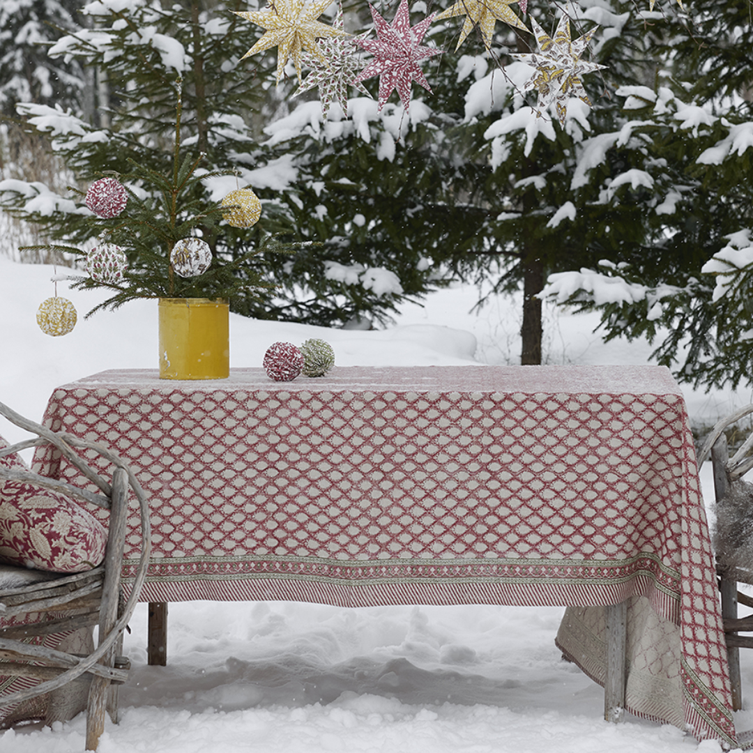 Red Cypress Tablecloth in 2 Sizes