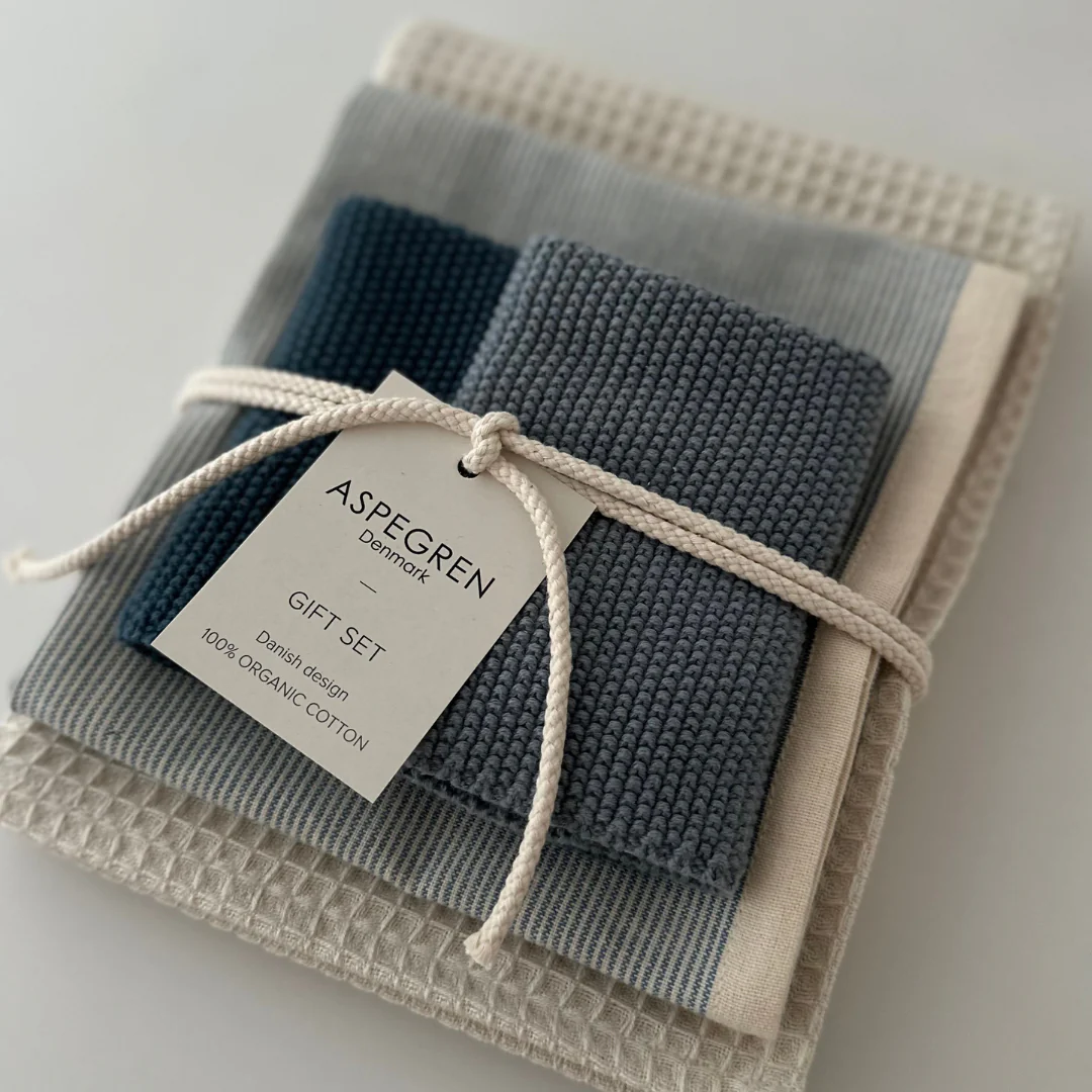 Blache Tea Towel &amp; Dishcloth Gift Set of 4