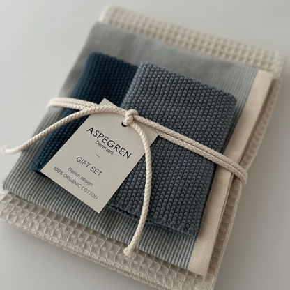 Blache Tea Towel &amp; Dishcloth Gift Set of 4