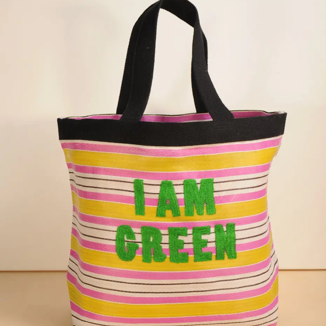 Striped Recycled Nylon Bag in 3 Colours