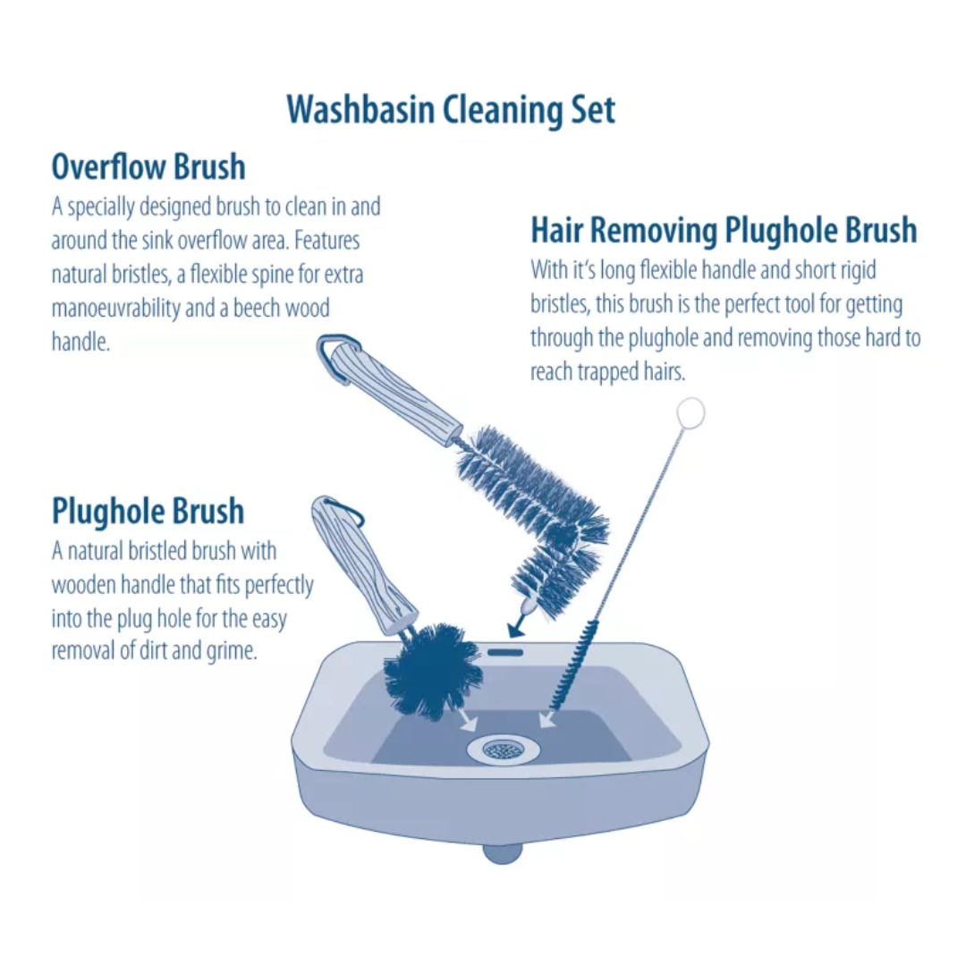 Wash Basin Brush Set of 3