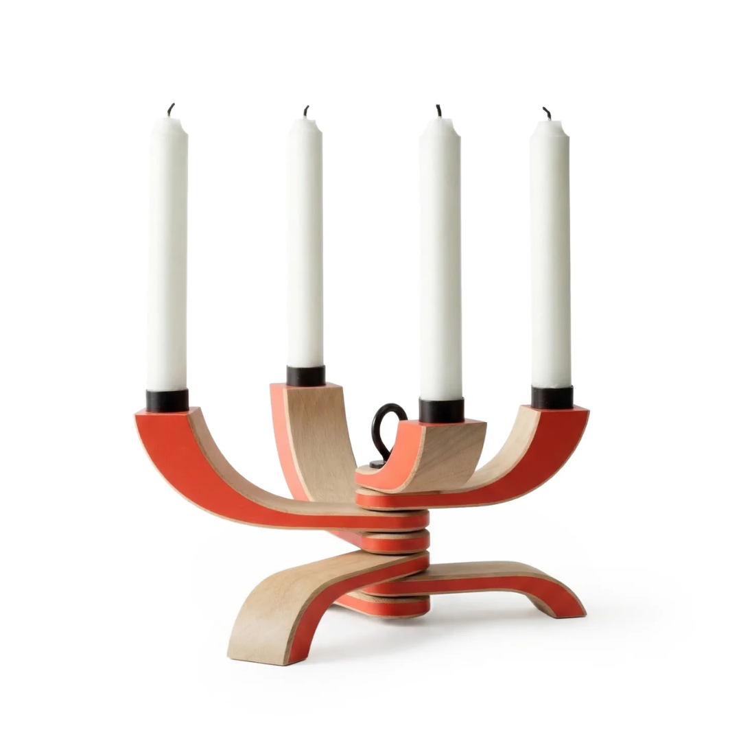 Foldable Four Arm Candle Holder in 2 Colours