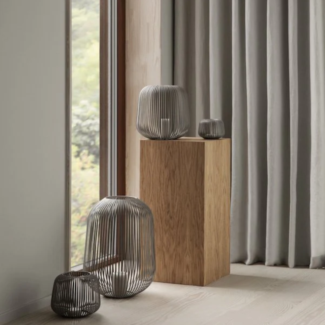 Grey Elegant Lantern in 3 Sizes