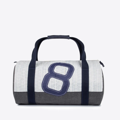Recycled Sail Duffel Bag in Light Grey