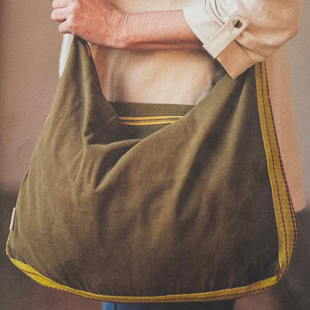 Khaki Cotton Sling Bag