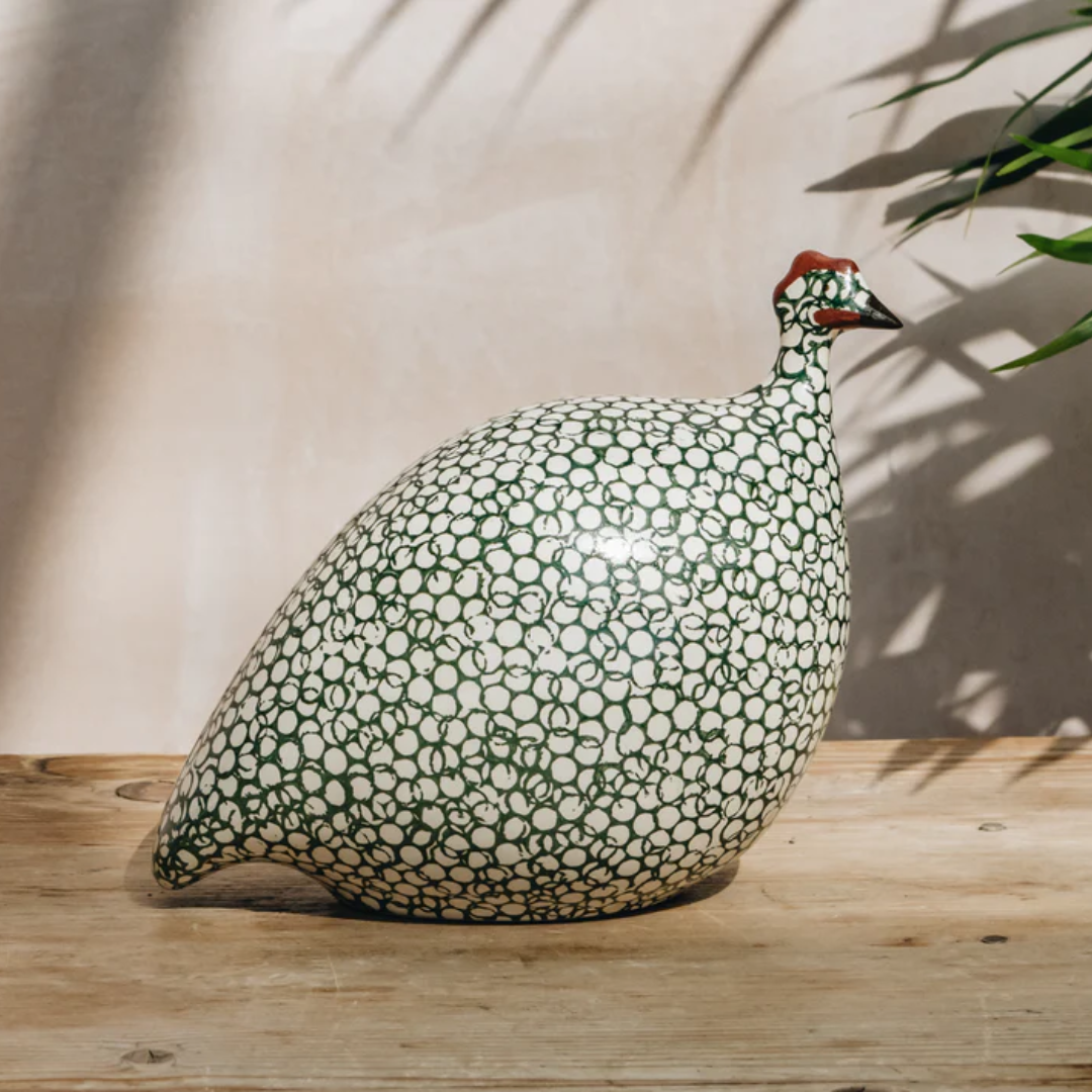 White Speckled Green Duck Guinea Fowl