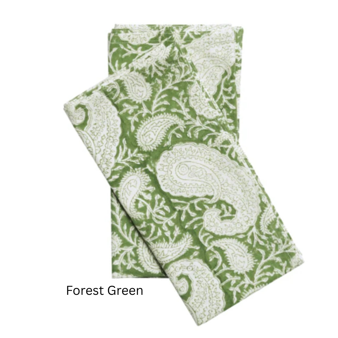 Big Paisley Napkin Set of 4 - 8 colours