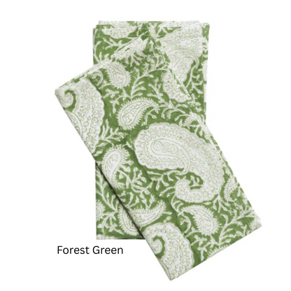 Big Paisley Napkin Set of 4 in 8 colours