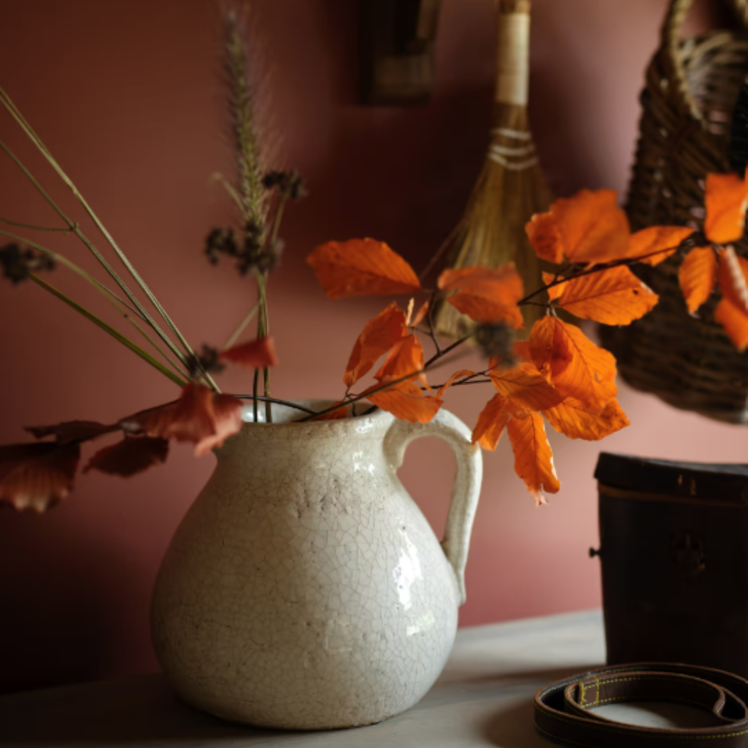 White Ceramic Flower Jug