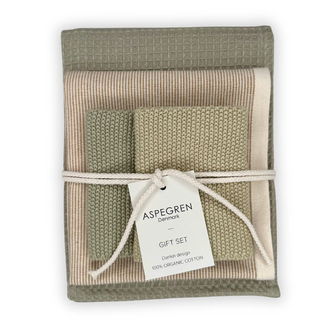 Pear Tea Towel &amp; Dishcloth Gift Set of 4