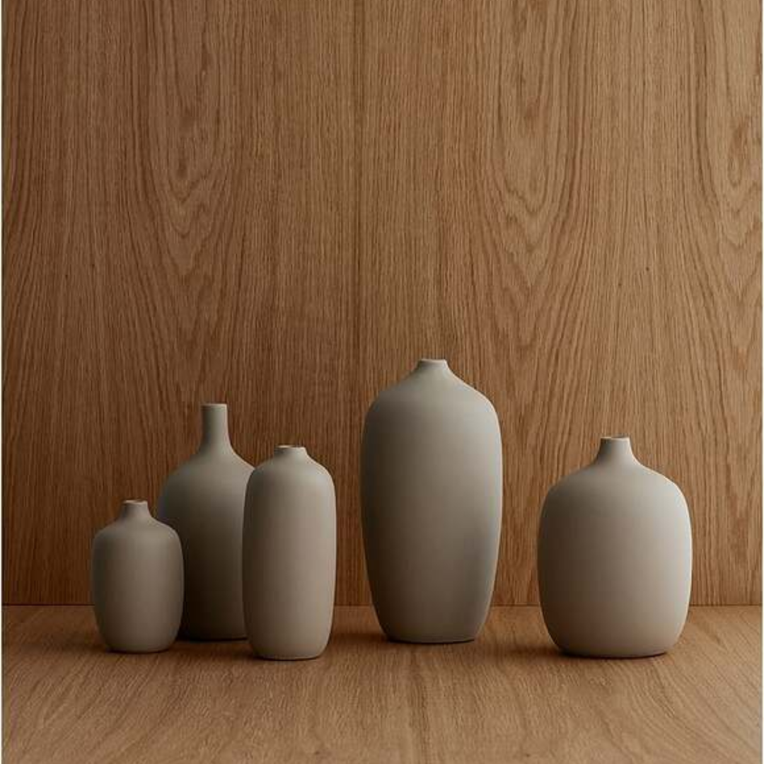 Indian Tan Ceramic Vase in 2 Sizes