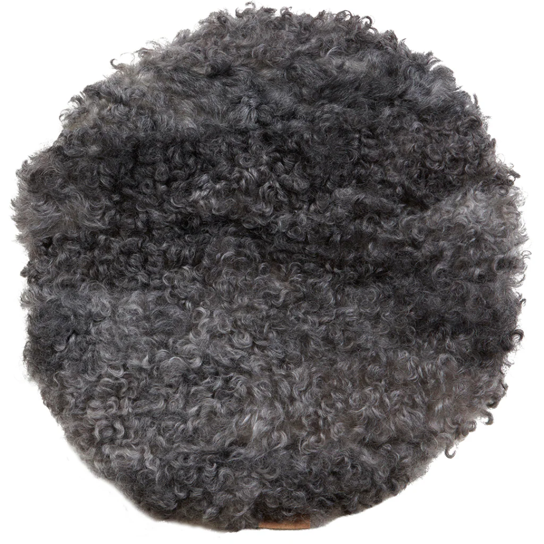 Round Sheepskin Seat Cushion